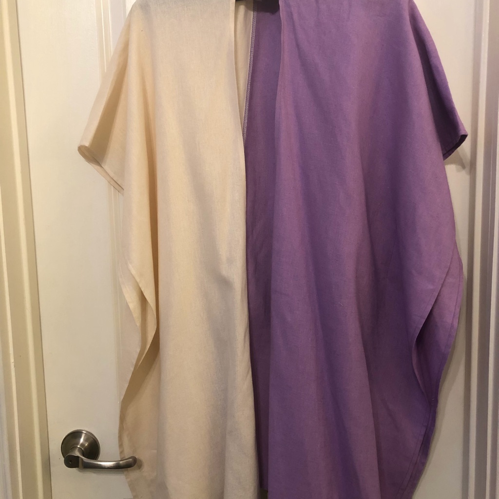 Donni Lilac  Cream Shawl